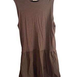 Universal Thread Brown Sleeveless Drop-Waist Tank Dress